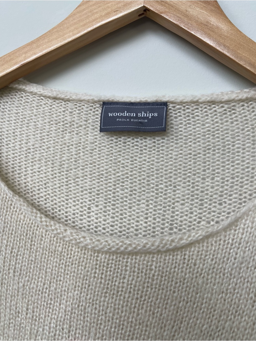 Wooden Ships | XOXO Graphic Wool Mohair Blend Lightweight Sweater S/M - Picture 6 of 7